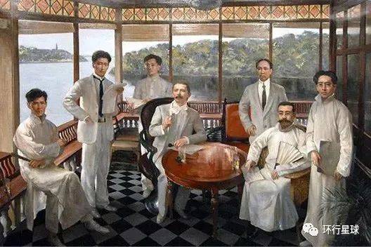 1922年西湖會議，左四為馬林