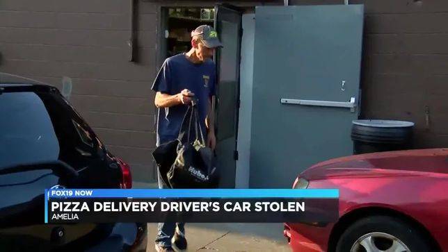 披薩送貨員的車被偷了