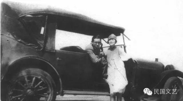（婚後兩人同往歐洲遊覽，1928年）