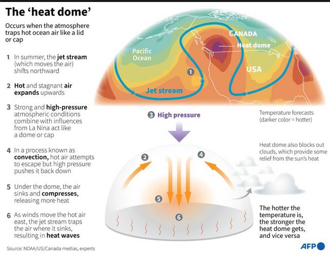 World Weather Attribution協會的一份報告顯示，人類活動將出現「熱穹頂」的幾率