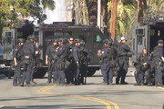 突發！洛杉磯市區大抓捕，交通中斷，特警+警犬出動，計劃逮2人共抓獲6人