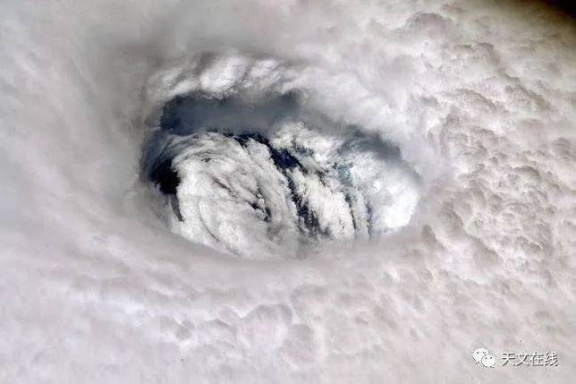 （圖解：颶風多利安風眼圖源：國際空間站）