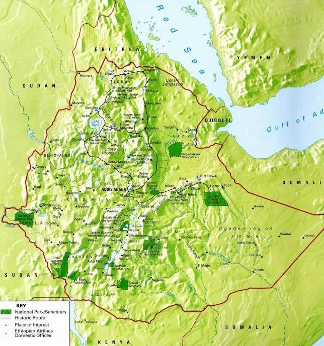 衣索比亞高原地圖
