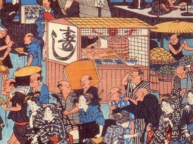 握壽司起初是出現在街邊小吃攤上的/wiki