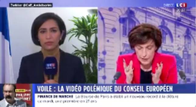 法國負責青年人事務的國務秘書El Haïry在電臺上批評這一宣傳活動（LCI新聞臺截圖）