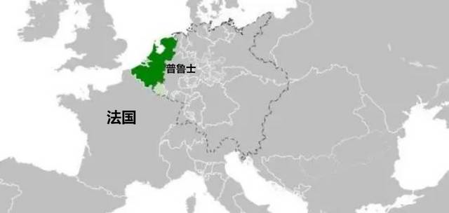 1815年的尼德蘭（綠色）和盧森堡大公國（淺綠色）