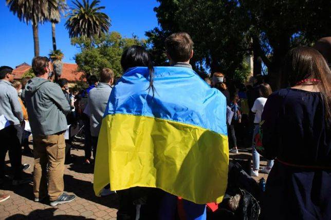 史丹佛校園聲援烏克蘭